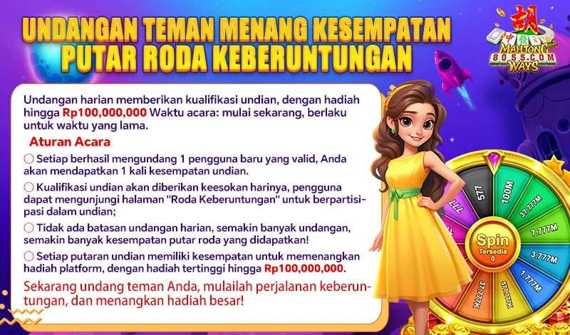 UNDANGAN TEMAN MENANG KESEMPATAN PUTAR RODA KEBERUNTUNGAN
